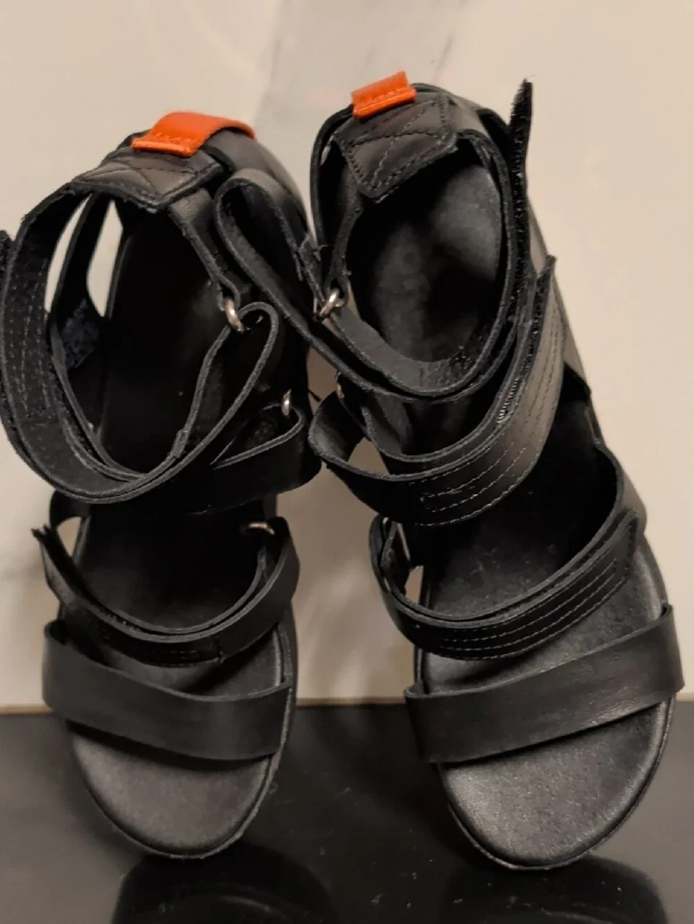 Sorel Cameron Multi-Strap Platform Wedge Size 6 Used Good